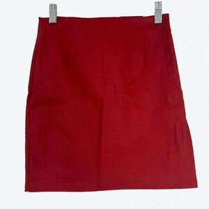 Windsor red faux leather skirt